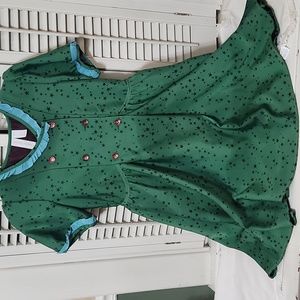 Matilda Jane paint by numbers green star dress size 14 girls.